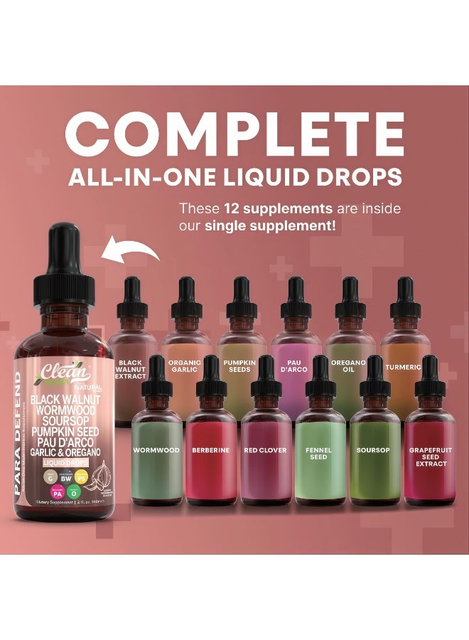 كلين قطرات كلين هيربال ديفنس السائلة | مستخلص الجوز الأسود والشيح | 60 مل - Image 3